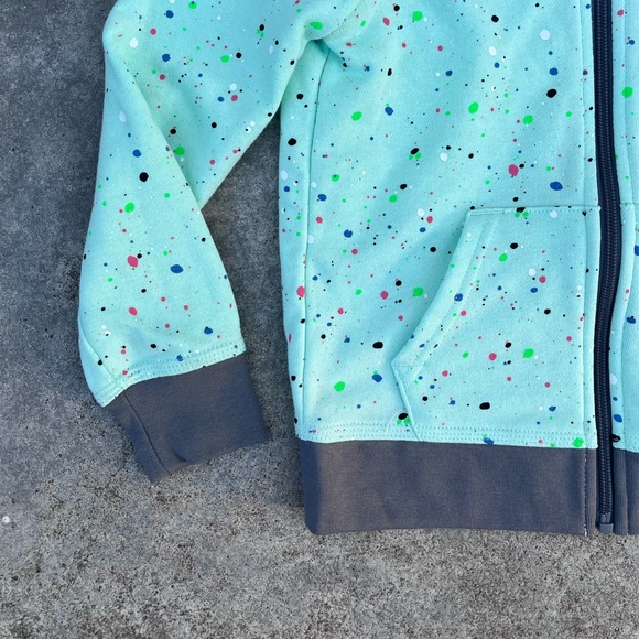 🎉NIKE🎉 Nike Confetti DNA Full Zip Hoodie Size 4 Mint Foam 86J286-E6D NWT - Picture 6 of 8